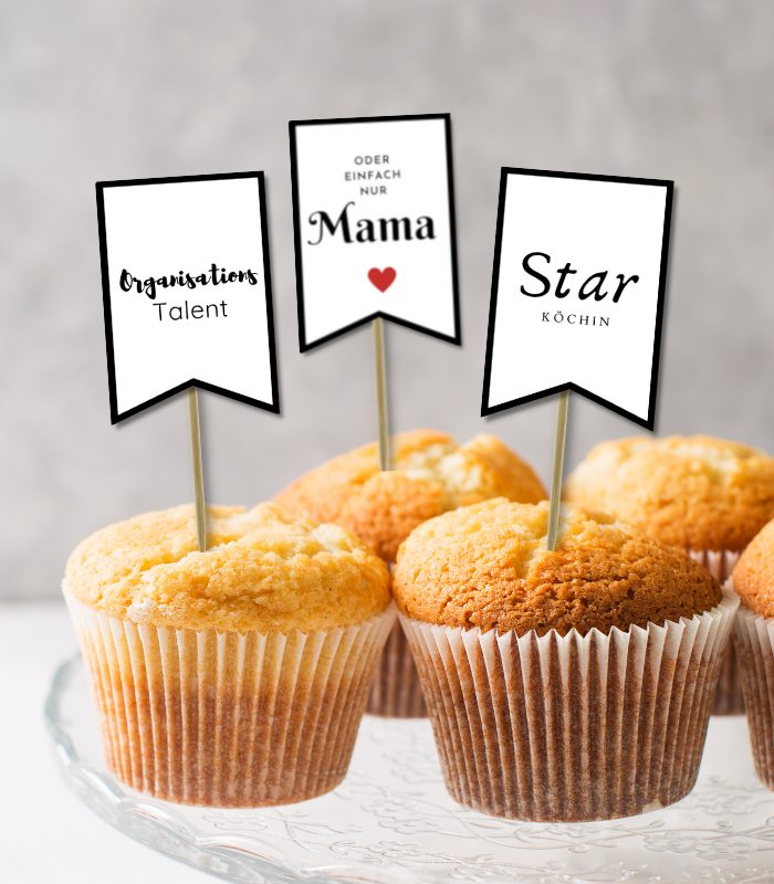 Cake Topper für den Muttertag zum Ausdrucken