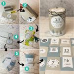 Bastelanleitung in Bildern für den Adventskalender gebastelt aus einer alten Konservendose.