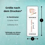 Die Keramik bemalen Gutschein Vorlage hat nach dem Drucken die Maße 14cm x 5cm – abhängig von deinen Druckeinstellungen!