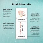 Produktvorteile der Keramik bemalen Gutschein Vorlage: Last Minute Geschenk – unkompliziert daheim ausdrucken; Zeit statt Zeug – Kreatives Geschenk für gemeinsame Lieblingsmomente; Liebevoller Aquarellstil – zauberhaftes Design, das Lust auf mehr macht; Individuelle Verpackung – mit passenden Gutscheinkarten und -hüllen kombinierbar
