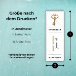 Der Escape Room Gutschein hat nach dem Drucken die Maße 14cm x 5cm - abhängig von deinen Druckeinstellungen!