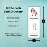 Der Reiten Gutschein hat nach dem Drucken die Maße 14cm x 5cm - abhängig von deinen Druckeinstellungen!