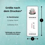 Der Gutschein Therme hat nach dem Drucken die Maße 14cm x 5cm - abhängig von deinen Druckeinstellungen!