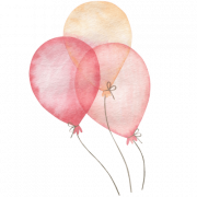 Drei rot-rosa-farbene Luftballons