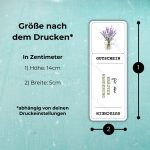 Die Kräuterwanderung Gutschein Vorlage hat nach dem Drucken die Maße 14cm x 5cm – abhängig von deinen Druckeinstellungen!