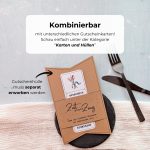 Gutschein Lieblingsrestaurant selber basteln und ausdrucken. Unterschiedliche Gutscheinkarten zu verschiedenen Geschenkanlässen sind separat erhältlich in der Kategorie „Karten und Hüllen“.