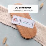Gutschein Shopping-Tag Druckvorlage als PDF zum Downloaden. Auf dem Shopping-Tag-Gutschein ist ein Einkaufswagen voller Tüten im Aquarellstil abgebildet.