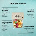 Lustige MAOAM Kracher Geschenkidee zum Ausdrucken – digitale Bastelvorlage mit Etikett „Du bist der Kracher“, ideal als Last-Minute Geschenk für Freunde.