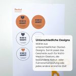 Druckvorlage mit verschiedenen Deckel-Etiketten „Du hast es geschafft“, ideal für Promotion Geschenke, editierbar für Namen und Abschlüsse in unterschiedlichen Farben und Größen.